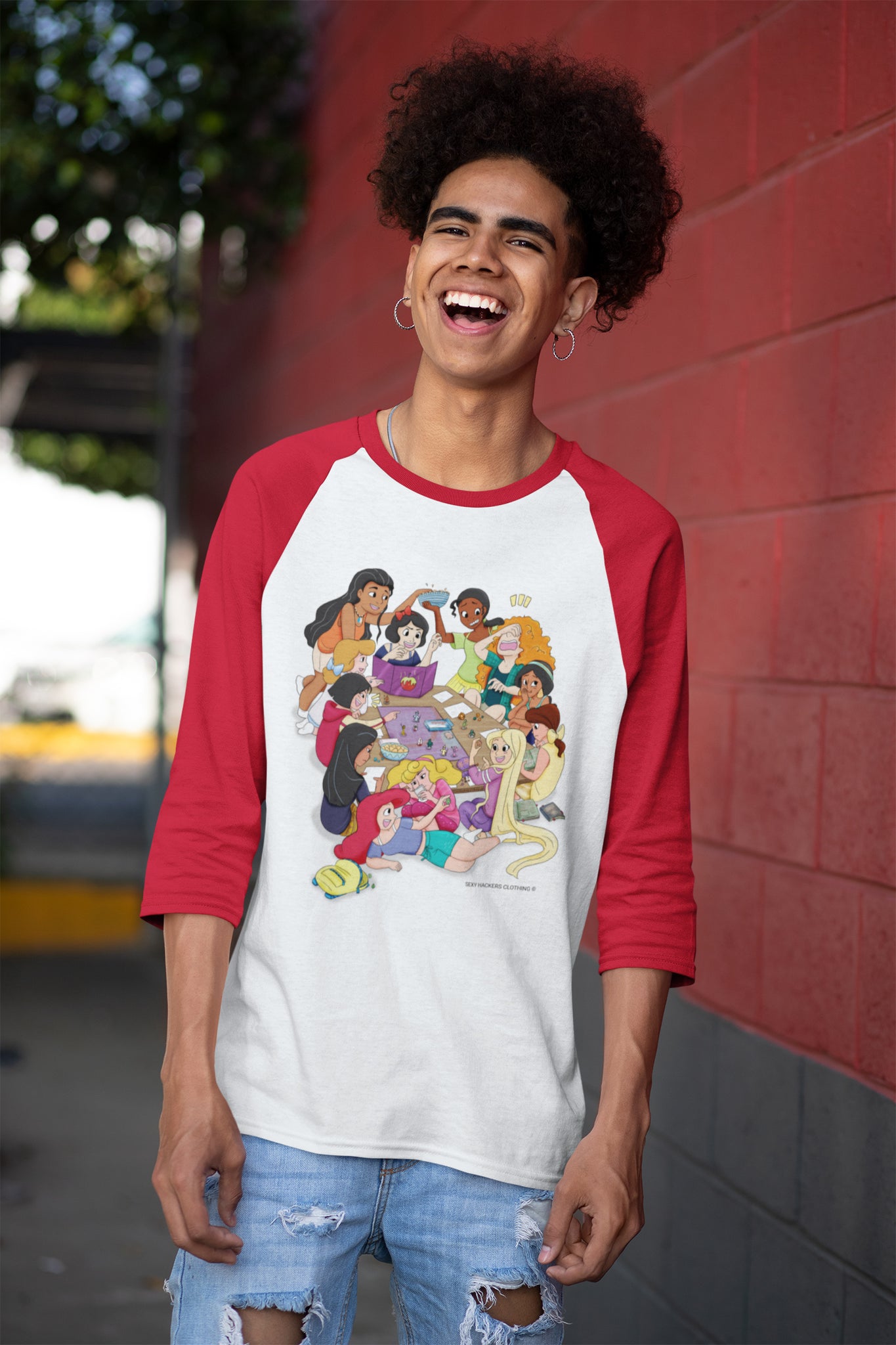 Disney Princess Shirts Wreck It Ralph Disney Princesses And DND Unisex 3/4 Sleeve Raglan Shirt Disney Princess Shirts Wreck It Ralph Disney Princesses And DND Unisex 3/4 Sleeve Raglan Shirt