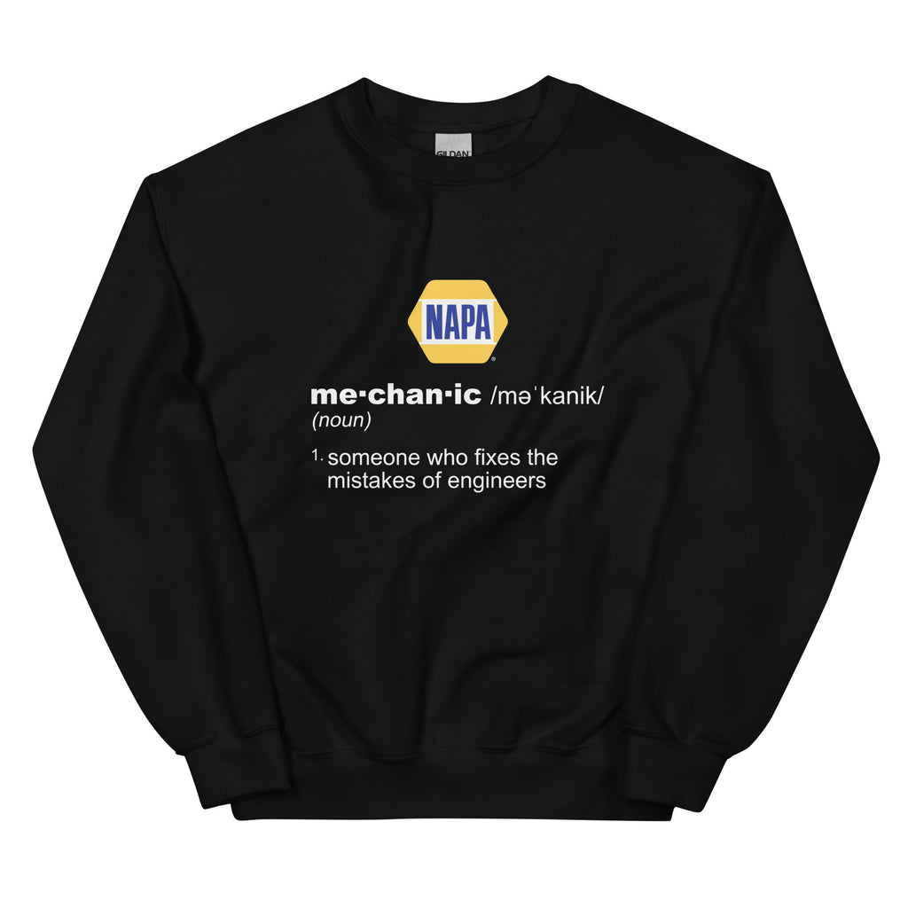 Mechanic Definition Unisex Sweatshirts