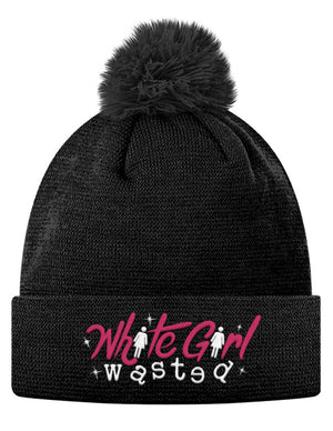 Pom Pom Knit Cap - White Girl Wasted 